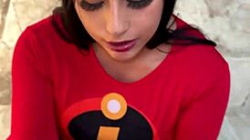 Elastigirl turns into a whore on halloween night the incredible mom