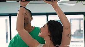 Teen Handles Big Black Cock with Skill