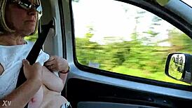 Going Down the Road with Tits Out