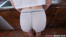 Lonely Stepfather Fucks Stepdaughter While She Does Her Chores