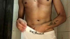 Amateur Interracial Handjob In Shower Bath