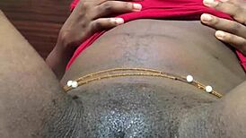 i'm an ebony babe masturbatin' my big wet pussy at home