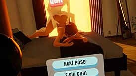 Let's play Elise's peepshow in VR, watching her pussy