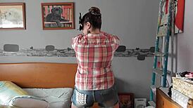 My busty stepsister teases with big tits and ass to make me horny