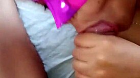 Latina sucks cock in hardcore oral session with big tits and ass