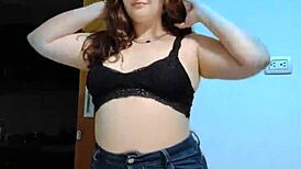 that cute chubby girl rides your cock in the bedroom