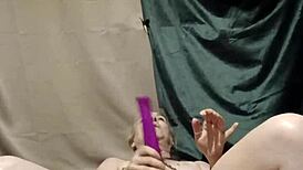 Slave engages in self-degradation session with belt and uro