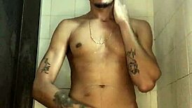 Amateur Interracial Handjob In Shower Bath