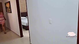 stepbrothers indulge in passionate sex while home alone with savannah watson