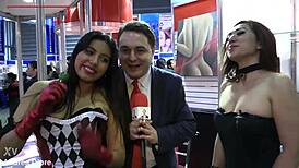 Two Mexican girls in a video
