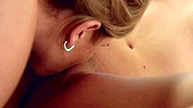 brunette and blonde milfs get into lesbian lust