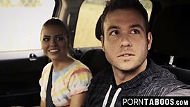 Hot chicks dare border crossing with guard and boyfriend