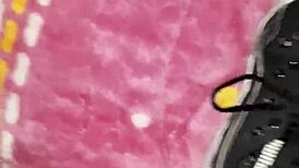 intriguing cumshot on tennis shoes fetish scene