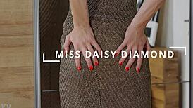 horny squirt pussy fingering in the mirror! ripped off pantyhose!