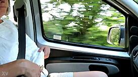 Going Down the Road with Tits Out