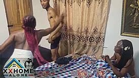 hey, african mom shares her bf's white cock with stepdaughter 😏