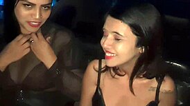 Short Skinny Young Dancing in Swing Club Booth