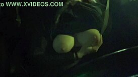 Italian milf Artemisia Love flashes her big horny tits while driving the car