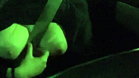 Italian milf Artemisia Love flashes her big horny tits while driving the car