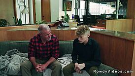 Old and young gay stepbrothers anal fucking bareback