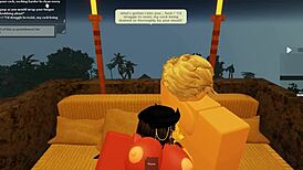Outside adventure with rblx ultra in a casual blowjob scene