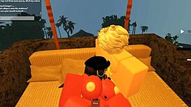 Outside adventure with rblx ultra in a casual blowjob scene