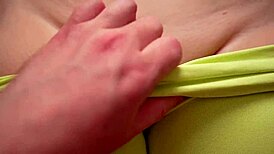 rubbing my body in wet leggings for comfort