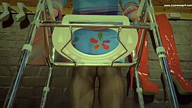 dominatrix april serves fresh warm pee in kinky outdoor session