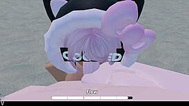 i'm fucking this girl right on the crossroad beach, tits bouncing and all