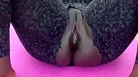 narrative unfolds with morning workout flashing wet pussy