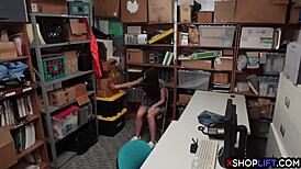 petite teen shoplifter caught and fucked in the store