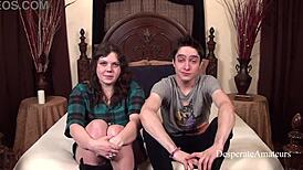 Desperate amateurs Phoenis Bella and Sylvia have their tight pussies stretched