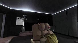 Slut enjoys big black cock fucking in Roblox