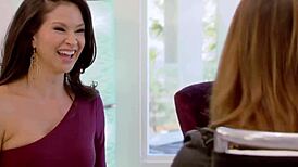 Swingers share intimate kisses in a wild orgy at the swing house.