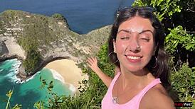 crazy cumwalk in amazing place full of people almost caught