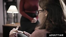 Adult Time - Angela White Guides Shy Client Through Intense Double Penetration Therapy Full Scene