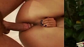 Beautiful Brunette Babe Enjoys Hardcore Anal In Outdoor Garden