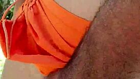 want to see this mexican puta flash tits and ass in public? then she sucks cock!