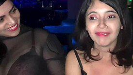 Short Skinny Young Dancing in Swing Club Booth