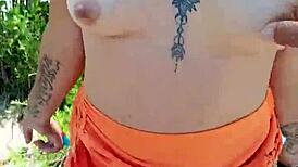 want to see this mexican puta flash tits and ass in public? then she sucks cock!