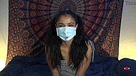 filipina patient removes mask to lick doctor's cock in hospital roleplay