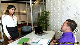 pussyfucked hard in office by pornstar