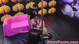 kinky german slut spunked in blowbang