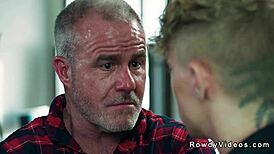 Old and young gay stepbrothers anal fucking bareback