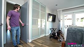 Asian milf maid Ember Snow fulfills every sexual desire