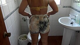 Mature Stepmother Permits Pissing Pussy Masturbation