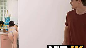 Milf prepares for wild cumstume party fantasy