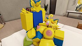 Furry Couple in Roblox House