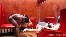 Cuckold films while my bull fucks my ass and makes me big mask of cum facial