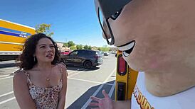 Satine gives slippery footjob surprise to theporndude.